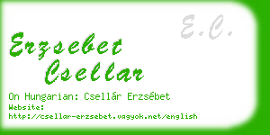 erzsebet csellar business card