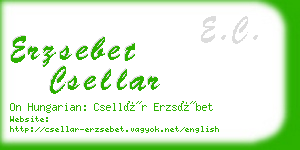 erzsebet csellar business card